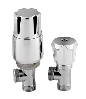 HUDSON REED CHROME THERMOSTATIC ANGLED RADIATOR VALVE, HT326 **SPECIAL OFFER**