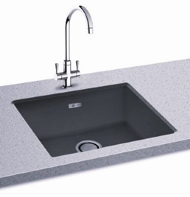 CARRON PHOENIX HAVEN 100 UNDERMOUNTED MATT BLACK GRANITE SINK, 125.0696.030