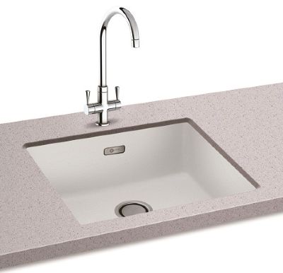 CARRON PHOENIX HAVEN 100 UNDERMOUNTED POLAR WHITE GRANITE SINK, 125.0696.031
