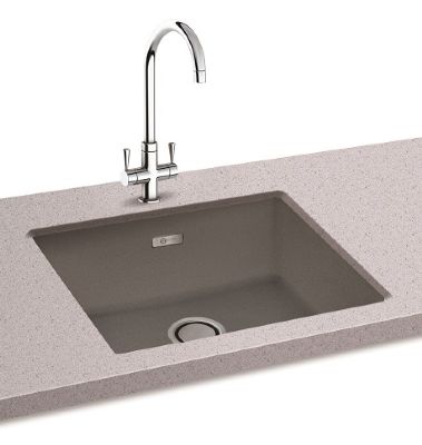 CARRON PHOENIX HAVEN 100 UNDERMOUNTED STONE GREY GRANITE SINK, 125.0696.032