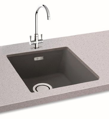 CARRON PHOENIX HAVEN 90 UNDERMOUNTED STONE GREY GRANITE SINK, 125.0696.028