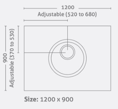 IMPEY AQUA-DEC EASY FIT WETROOM FLOOR FORMER 1200mm x 900mm, ADE1290GRY IMPEY AQUA-DEC EASY FIT WETROOM FLOOR FORMER 1200mm x 900mm, ADE1290GRY