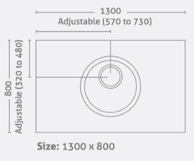IMPEY LEVEL-DEC EASY FIT WETROOM FLOOR FORMER 1300mm x 800mm for VINYL FLOORS, LDE1380GRY IMPEY LEVEL-DEC EASY FIT WETROOM FLOOR FORMER 1300mm x 800mm for VINYL FLOORS, LDE1380GRY