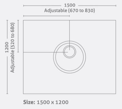 IMPEY LEVEL-DEC EASY FIT WETROOM FLOOR FORMER 1500mm x 1200mm for VINYL FLOORS, LDE1512GRY IMPEY LEVEL-DEC EASY FIT WETROOM FLOOR FORMER 1500mm x 1200mm for VINYL FLOORS, LDE1512GRY