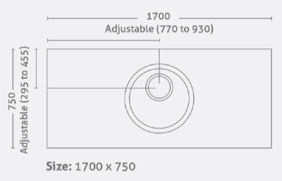IMPEY LEVEL-DEC EASY FIT WETROOM FLOOR FORMER 1700mm x 750mm for VINYL FLOORS, LDE1775GRY IMPEY LEVEL-DEC EASY FIT WETROOM FLOOR FORMER 1700mm x 750mm for VINYL FLOORS, LDE1775GRY