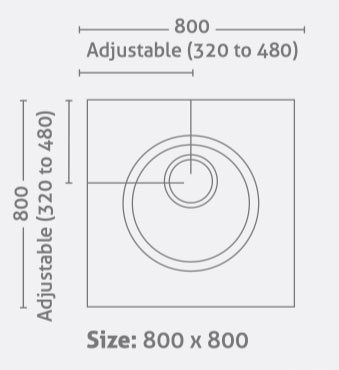 IMPEY LEVEL-DEC EASY FIT WETROOM FLOOR FORMER 800mm x 800mm for VINYL FLOORS, LDE8080GRY IMPEY LEVEL-DEC EASY FIT WETROOM FLOOR FORMER 800mm x 800mm for VINYL FLOORS, LDE8080GRY