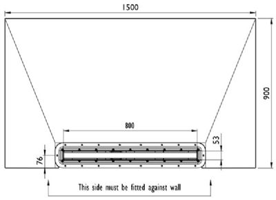 IMPEY AQUA-DEC LINEAR 3 WETROOM FLOOR FORMER 1500mm x 900mm for TILED FLOORS, AD3L1590 IMPEY AQUA-DEC LINEAR 3 WETROOM FLOOR FORMER 1500mm x 900mm for TILED FLOORS, AD3L1590
