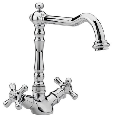 SAGITTARIUS TRAFALGAR FRENCH CLASSIC CHROME TRADITIONAL MONO KITCHEN SINK MIXER TAP with SWIVEL SPOUT, KTT/293/C *SPECIAL OFFER*