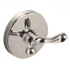 MILLER LILY CHROME BATHROOM DOUBLE ROBE HOOK, L23