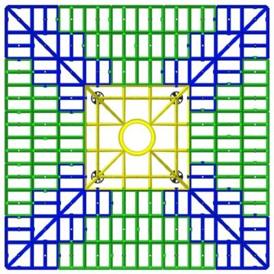 IMPEY AQUA-GRADE SQUARE SYSTEM - NO WALLS - FOUR FALLS 1500mm x 1500mm for TILED & VINYL FLOORS, AG150150/4F