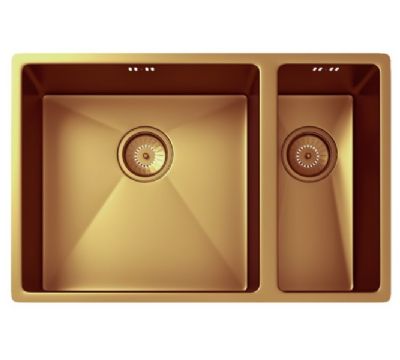 ELLSI ELITE INSET/UNDERMOUNTED COPPER EFFECT FINISH STAINLESS STEEL 1.5 BOWL SINK PDT-000007