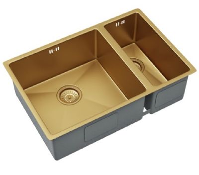 ELLSI ELITE INSET/UNDERMOUNTED GOLD EFFECT FINISH STAINLESS STEEL 1.5 BOWL SINK, PDT-000008