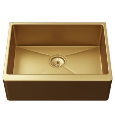 ELLSI EXCEL BELFAST STYLE GOLD EFFECT FINISH STAINLESS STEEL SINK, PDT-000024