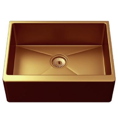 ELLSI EXCEL BELFAST STYLE COPPER EFFECT FINISH STAINLESS STEEL SINK, PDT-000025