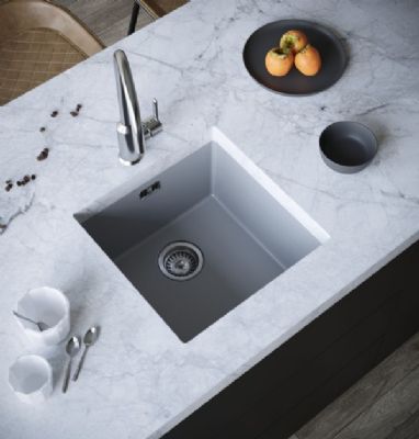 ELLSI COMITE MATT GREY SINGLE BOWL INSET/UNDERMOUNTED SINK, PDT-000097 ELLSI COMITE MATT GREY SINGLE BOWL INSET/UNDERMOUNTED SINK, PDT-000097
