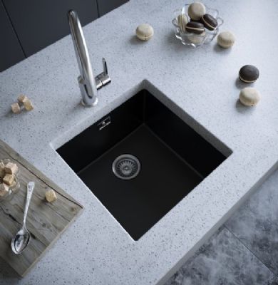 ELLSI COMITE MATT BLACK SINGLE BOWL INSET/UNDERMOUNTED SINK, PDT-000099 ELLSI COMITE MATT BLACK SINGLE BOWL INSET/UNDERMOUNTED SINK, PDT-000099