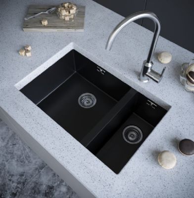 ELLSI COMITE MATT BLACK 1.5 BOWL INSET/UNDERMOUNTED SINK, PDT-000100 ELLSI COMITE MATT BLACK 1.5 BOWL INSET/UNDERMOUNTED SINK, PDT-000100