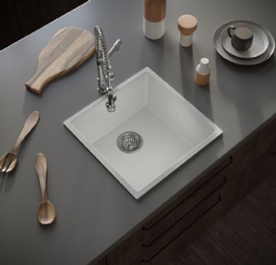 ELLSI COMITE GLOSS WHITE SINGLE BOWL INSET/UNDERMOUNTED SINK, PDT-000103 ELLSI COMITE GLOSS WHITE SINGLE BOWL INSET/UNDERMOUNTED SINK, PDT-000103