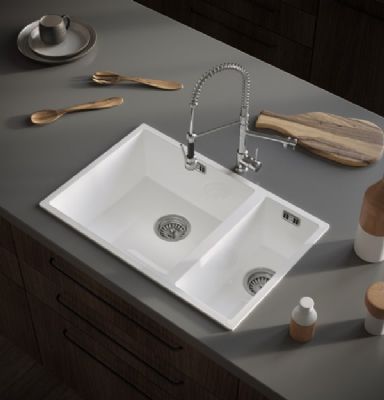 ELLSI COMITE GLOSS WHITE 1.5 BOWL INSET/UNDERMOUNTED SINK, PDT-000104 ELLSI COMITE GLOSS WHITE 1.5 BOWL INSET/UNDERMOUNTED SINK, PDT-000104