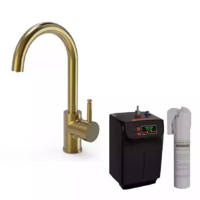 ELLSI SOLE BRUSHED GOLD FINISH 3 IN 1 INSTANT HOT WATER KITCHEN TAP with BOILER & FILTER, PDT-000235-215-52 (EL) *SPECIAL OFFER* ELLSI SOLE BRUSHED GOLD FINISH 3 IN 1 INSTANT HOT WATER KITCHEN TAP with BOILER & FILTER, PDT-000235-215-52 (EL) *SPECIAL OFFER*