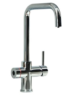 ELLSI IMPROMTA Biometric Controlled Chrome 3-in-1 Instant Hot Water 'D' Shaped Kitchen Tap with Boiler & Filter, PDT-001078-215(BIO)-52