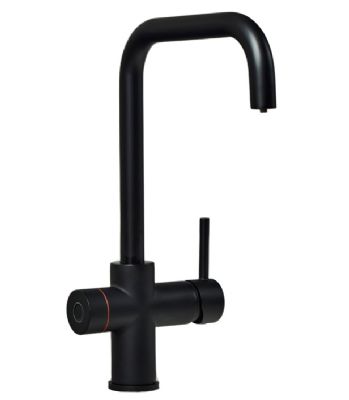 ELLSI IMPROMTA Biometric Controlled Matt Black 3-in-1 Instant Hot Water 'D' Shaped Kitchen Tap with Boiler & Filter, PDT-001081-215(BIO)-52