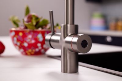ELLSI IMPROMTA Biometric Controlled Gun Metal 3-in-1 Instant Hot Water 'D' Shaped Kitchen Tap with Boiler & Filter, PDT-001082-215(BIO)-52 ELLSI IMPROMTA Biometric Controlled Gun Metal 3-in-1 Instant Hot Water 'D' Shaped Kitchen Tap with Boiler & Filter, PDT-001082-215(BIO)-52