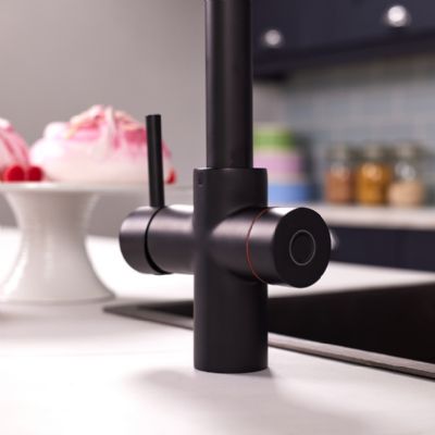ELLSI IMPROMTA Biometric Controlled Matt Black 4-in-1 Instant Hot Water 'D' Shaped Kitchen Tap with Boiler & Filter, PDT-001088-215(BIO)-52 ELLSI IMPROMTA Biometric Controlled Matt Black 4-in-1 Instant Hot Water 'D' Shaped Kitchen Tap with Boiler & Filter, PDT-001088-215(BIO)-52