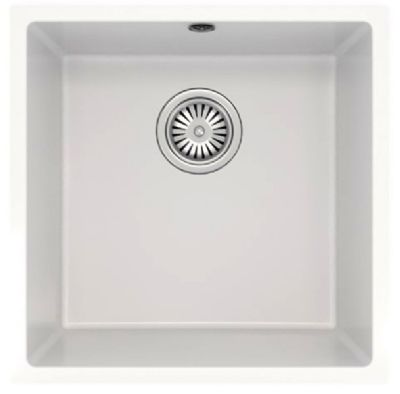 ELLSI COMITE GLOSS WHITE SINGLE BOWL INSET/UNDERMOUNTED SINK, PDT-000103