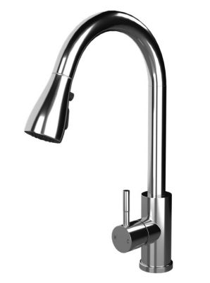 ELLSI LUXR CHROME MONO SINGLE LEVER KITCHEN SINK MIXER TAP with PULL-OUT FLEXIBLE SPRAY, PDT-000260
