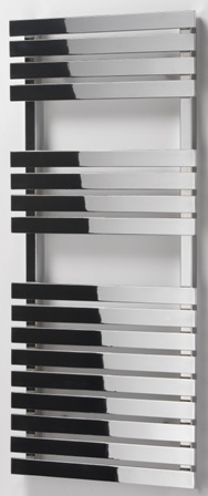 ULTRAHEAT POPLAR CHROME BATHROOM H788mm x W500mm CONTEMPORARY FLAT PANELED TOWEL WARMER, 5PO7C