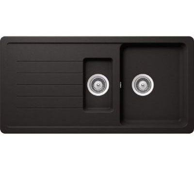 SCHOCK PINEDO D-150 INSET/TOPMOUNTED NERO CRISTALITE GRANITE 1.5 BOWL SINGLE DRAINER SINK, SCH-PIND150UGNE/4361