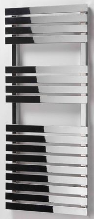 ULTRAHEAT POPLAR CHROME BATHROOM H1106mm x W500mm CONTEMPORARY FLAT PANELED TOWEL WARMER, 5PO11C