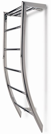 ULTRAHEAT PORTOFINO CHROME BATHROOM H1200mm x W600mm MULTI-RAIL/LADDER TOWEL WARMER with SHELF, POR6P12C