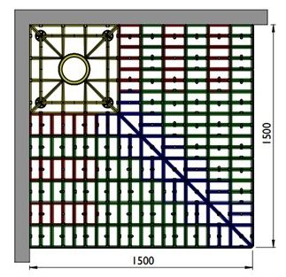 IMPEY AQUA-GRADE SQUARE SYSTEM - TWO WALLS - TWO FALLS 1500mm x 1500mm for TILED & VINYL FLOORS, AG150150/2F IMPEY AQUA-GRADE SQUARE SYSTEM - TWO WALLS - TWO FALLS 1500mm x 1500mm for TILED & VINYL FLOORS, AG150150/2F
