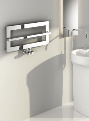 REINA BRENO CHROME MILD STEEL DESIGNER TOWEL WARMER H350mm x W720mm, RND-BO1 REINA BRENO CHROME MILD STEEL DESIGNER TOWEL WARMER H350mm x W720mm, RND-BO1