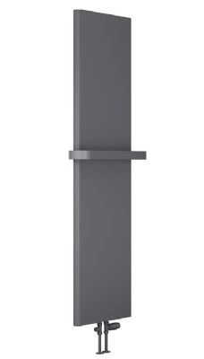 REINA BORDA ANTHRACITE TEXTURED MILD STEEL VERTICAL DESIGNER RADIATOR H1800 x W440, RND-BRD18044A