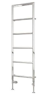 REINA DORA CHROME MILD STEEL DESIGNER TOWEL WARMER H1470mm x W500mm, RND-DRA14750C *SPECIAL OFFER*