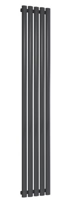 REINA NEVA ANTHRACITE SINGLE PANEL VERTICAL DESIGNER RADIATOR H1800mm x W295mm, RND-NV2918A