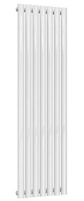 REINA NEVA WHITE SINGLE PANEL VERTICAL DESIGNER RADIATOR H1500mm x W413mm, RND-NV4115W