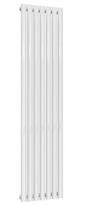 REINA NEVA WHITE SINGLE PANEL VERTICAL DESIGNER RADIATOR H1800mm x W413mm, RND-NV4118W