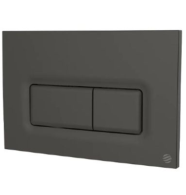 THOMAS DUDLEY REEF MATT BLACK VANTAGE/MINIFLO DUAL FLUSH 233mm x 152mm x 13mm PUSH PLATE, 375775 *SPECIAL OFFER* (Q-25499)