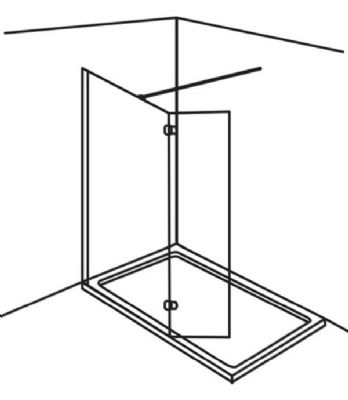 SCUDO S8 1000mm SINGLE WETROOM with HINGED RETURN PANEL, 100018WETSET SCUDO S8 1000mm SINGLE WETROOM with HINGED RETURN PANEL, 100018WETSET