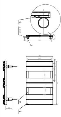 TAILORED QUEENSTOWN CHROME DESIGNER TOWEL WARMER H650mm x W400mm, 2070 (TB) TAILORED QUEENSTOWN CHROME DESIGNER TOWEL WARMER H650mm x W400mm, 2070 (TB)