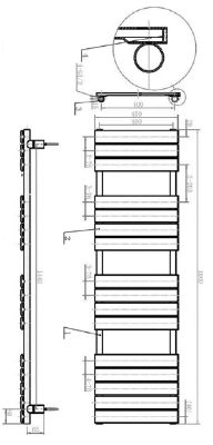 TAILORED QUEENSTOWN CHROME DESIGNER TOWEL WARMER H1600mm x W450mm, 2074 (TB) TAILORED QUEENSTOWN CHROME DESIGNER TOWEL WARMER H1600mm x W450mm, 2074 (TB)