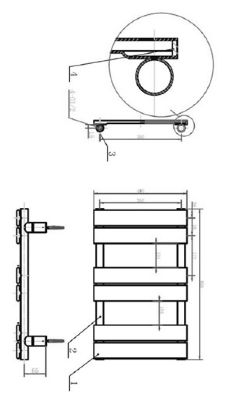TAILORED QUEENSTOWN GLOSS WHITE DESIGNER TOWEL WARMER H650mm x W400mm, 2079 (TB) TAILORED QUEENSTOWN GLOSS WHITE DESIGNER TOWEL WARMER H650mm x W400mm, 2079 (TB)