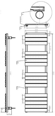 TAILORED QUEENSTOWN GLOSS WHITE DESIGNER TOWEL WARMER H1600mm x W450mm, 2083 (TB) TAILORED QUEENSTOWN GLOSS WHITE DESIGNER TOWEL WARMER H1600mm x W450mm, 2083 (TB)
