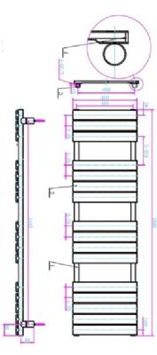 TAILORED QUEENSTOWN ANTHRACITE DESIGNER TOWEL WARMER H1600mm x W450mm, 2092 (TB) TAILORED QUEENSTOWN ANTHRACITE DESIGNER TOWEL WARMER H1600mm x W450mm, 2092 (TB)