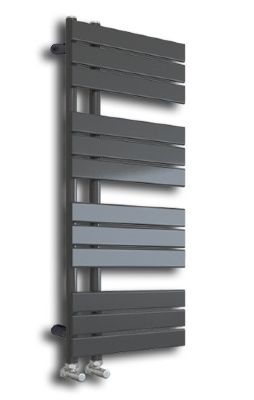 TAILORED WELLINGTON ANTHRACITE GREY DESIGNER OFFSET TOWEL WARMER/RADIATOR H1122mm x W500mm, 2098 (TB)
