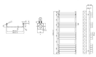 TAILORED AUCKLAND BRUSHED BRASS DESIGNER TOWEL WARMER H1200mm x W500mm, 2145 (TB) TAILORED AUCKLAND BRUSHED BRASS DESIGNER TOWEL WARMER H1200mm x W500mm, 2145 (TB)
